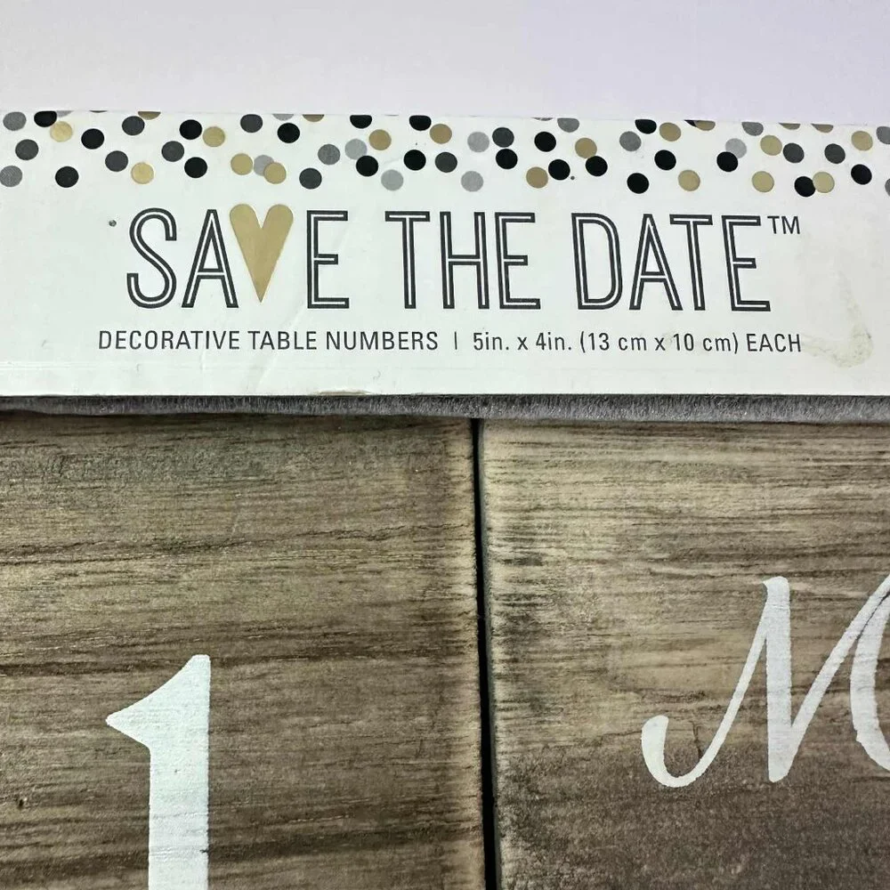 Save the Date Decorative Table Numbers | Rustic Wedding Decor‎ Set of 10